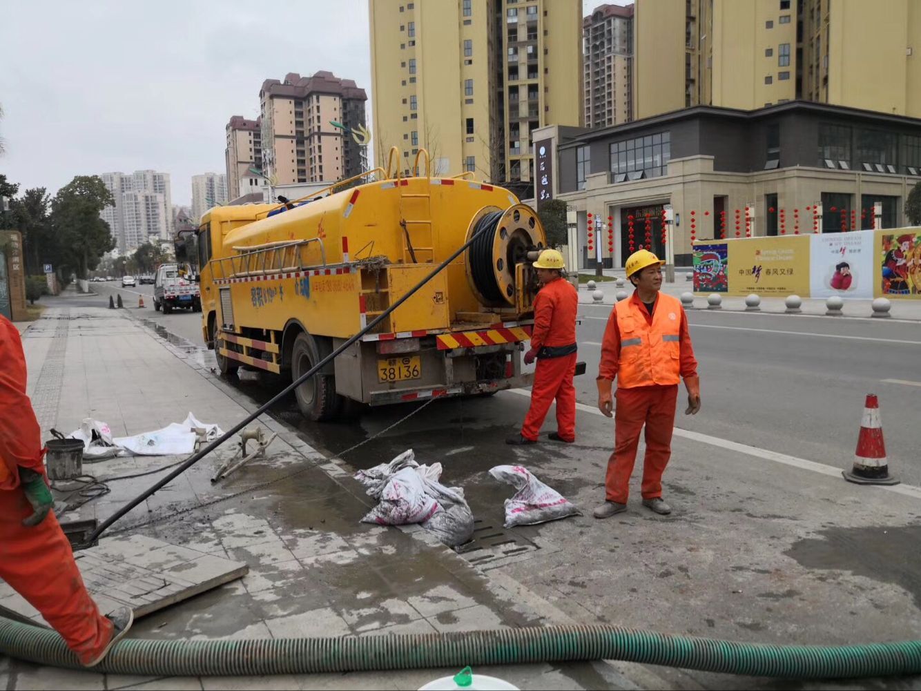 青松乡排污管道清淤-管道清洗